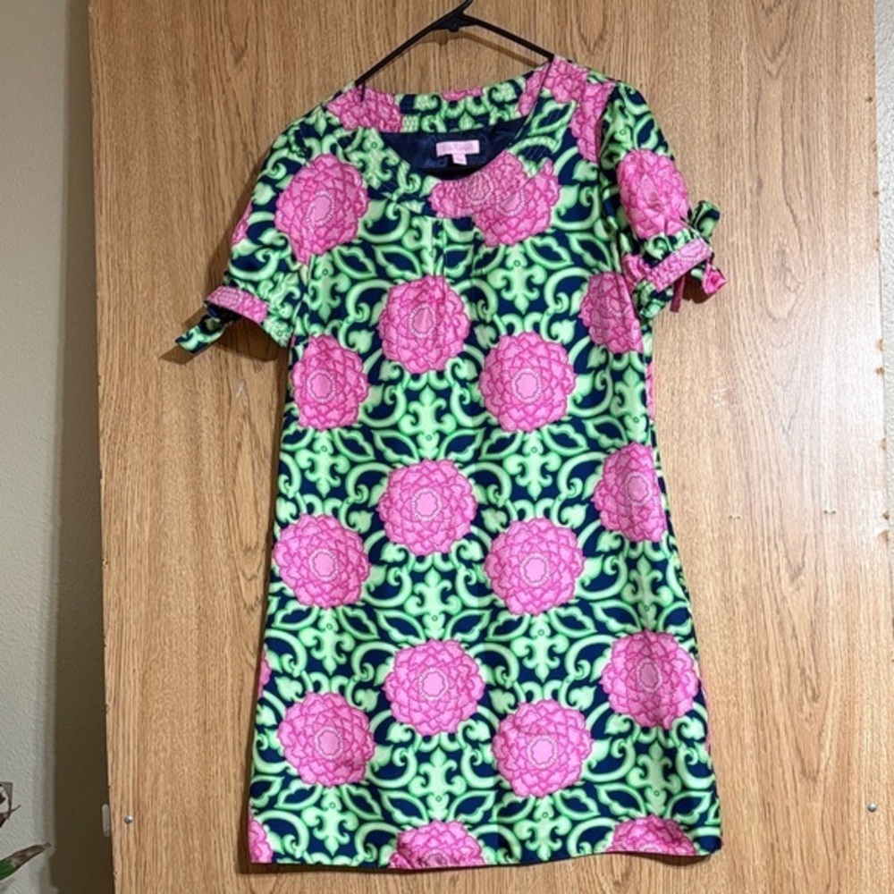 Lilly Pulitzer Pink and Green Floral Dress